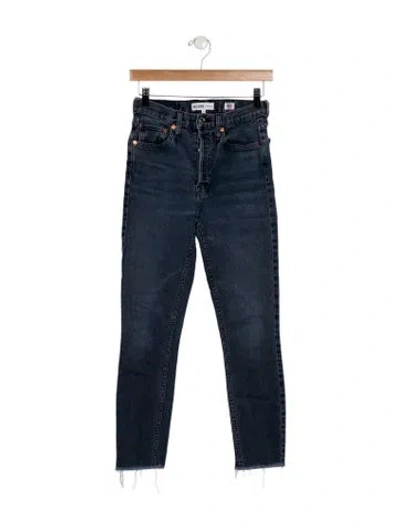 Pre-owned Re/done Mid-rise Skinny Leg Jeans In Blue