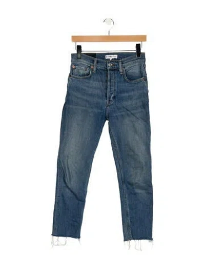 Pre-owned Re/done Mid-rise Skinny Leg Jeans In Blue