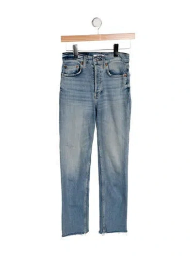 Pre-owned Re/done Mid-rise Skinny Leg Jeans In Blue