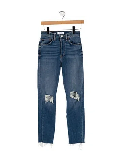 Pre-owned Re/done Mid-rise Skinny Leg Jeans In Blue
