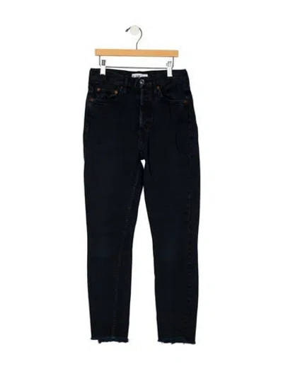 Pre-owned Re/done Mid-rise Skinny Leg Jeans In Blue