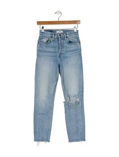 Pre-owned Re/done Mid-rise Skinny Leg Jeans In Blue