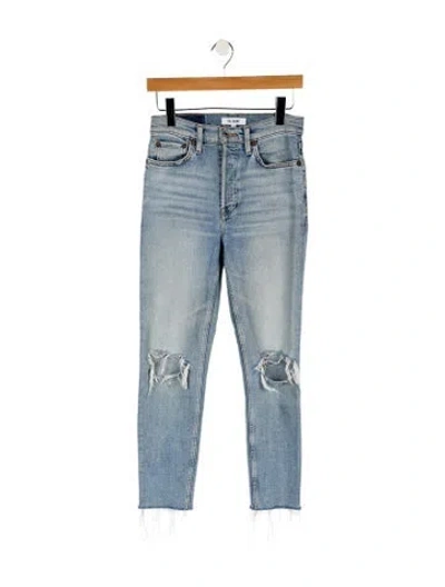 Pre-owned Re/done Mid-rise Skinny Leg Jeans In Blue