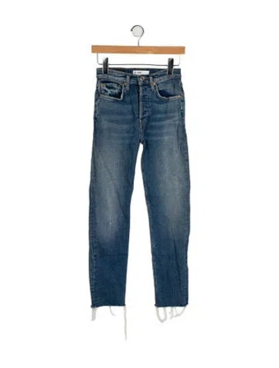 Pre-owned Re/done Mid-rise Skinny Leg Jeans In Blue