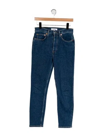 Pre-owned Re/done Mid-rise Skinny Leg Jeans In Blue