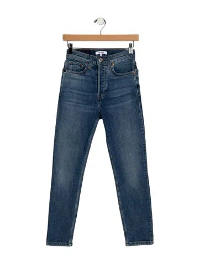 Pre-owned Re/done Mid-rise Skinny Leg Jeans In Blue