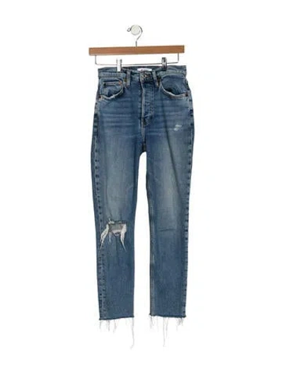 Pre-owned Re/done Mid-rise Skinny Leg Jeans In Blue
