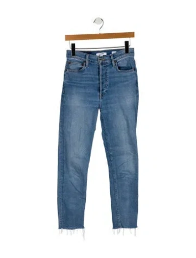 Pre-owned Re/done Mid-rise Skinny Leg Jeans In Blue