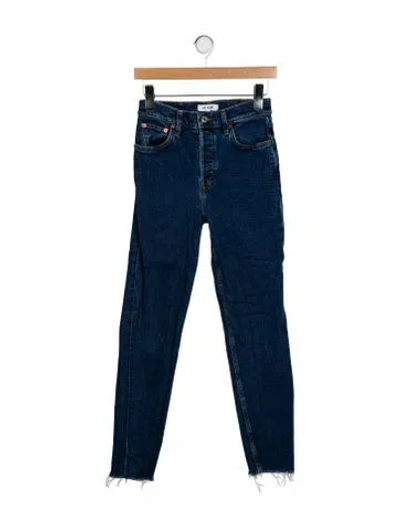Pre-owned Re/done Mid-rise Skinny Leg Jeans In Blue