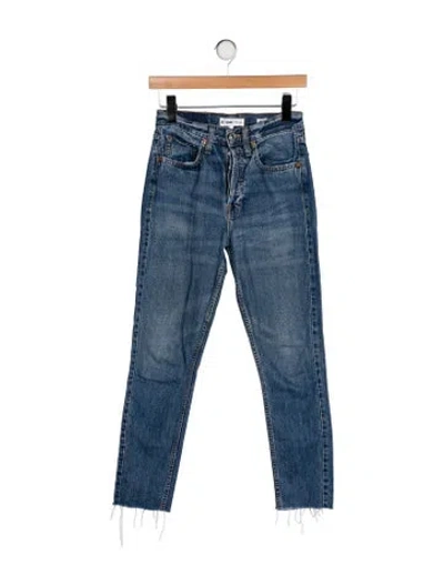 Pre-owned Re/done Mid-rise Skinny Leg Jeans In Blue