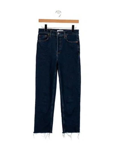 Pre-owned Re/done Mid-rise Skinny Leg Jeans In Blue