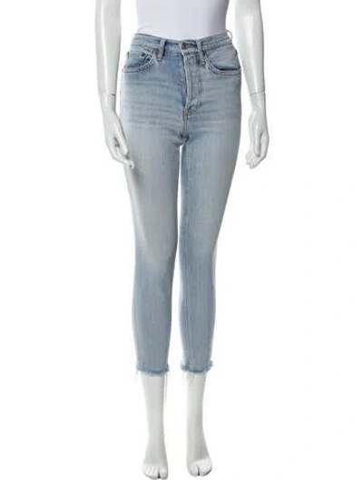 Pre-owned Re/done Mid-rise Skinny Leg Jeans In Blue