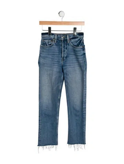 Pre-owned Re/done Mid-rise Skinny Leg Jeans In Blue