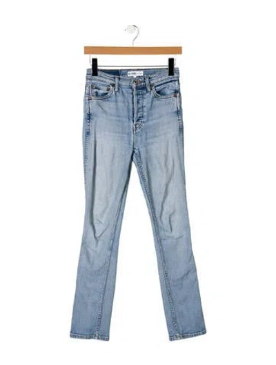 Pre-owned Re/done Mid-rise Skinny Leg Jeans In Blue