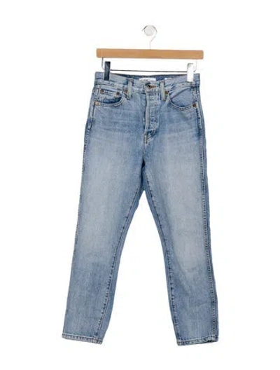 Pre-owned Re/done Mid-rise Skinny Leg Jeans In Blue