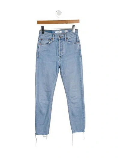 Pre-owned Re/done Mid-rise Skinny Leg Jeans In Blue