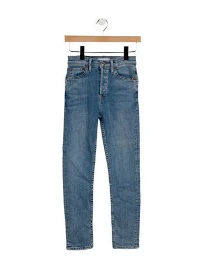 Pre-owned Re/done Mid-rise Skinny Leg Jeans In Blue