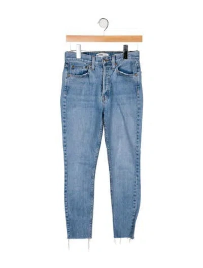 Pre-owned Re/done Mid-rise Skinny Leg Jeans In Blue