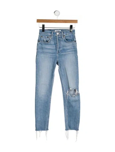 Pre-owned Re/done Mid-rise Skinny Leg Jeans In Blue