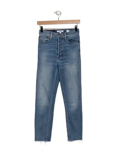 Pre-owned Re/done Mid-rise Skinny Leg Jeans In Blue