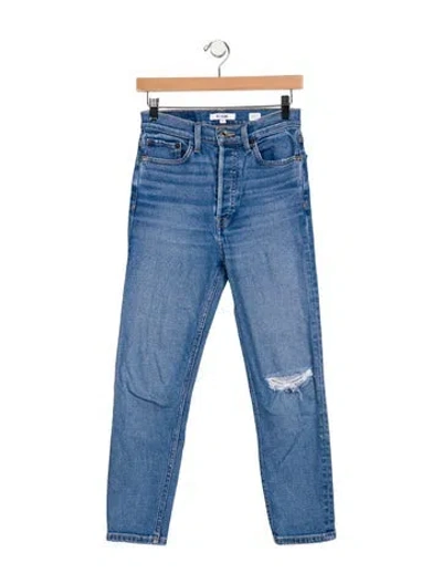 Pre-owned Re/done Mid-rise Skinny Leg Jeans In Blue