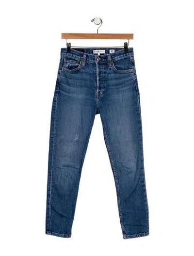 Pre-owned Re/done Mid-rise Skinny Leg Jeans In Blue