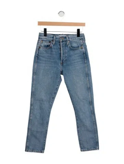 Pre-owned Re/done Mid-rise Skinny Leg Jeans In Blue