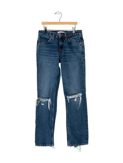 Pre-owned Re/done Mid-rise Skinny Leg Jeans In Blue