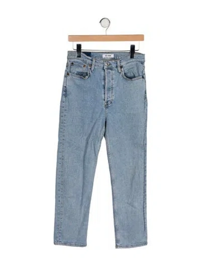 Pre-owned Re/done Mid-rise Skinny Leg Jeans In Blue