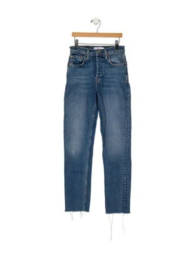Pre-owned Re/done Mid-rise Skinny Leg Jeans In Blue
