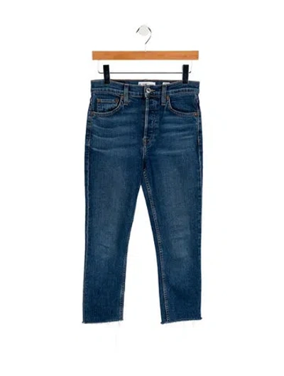 Pre-owned Re/done Mid-rise Skinny Leg Jeans In Blue