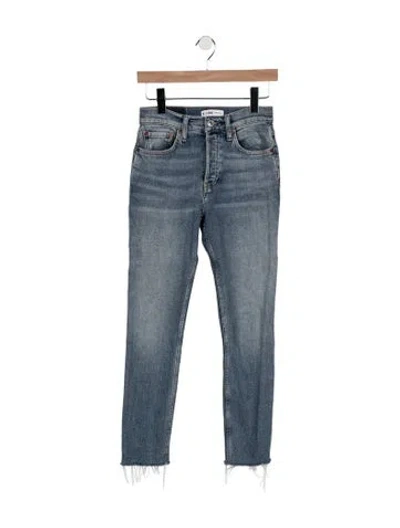 Pre-owned Re/done Mid-rise Skinny Leg Jeans In Blue