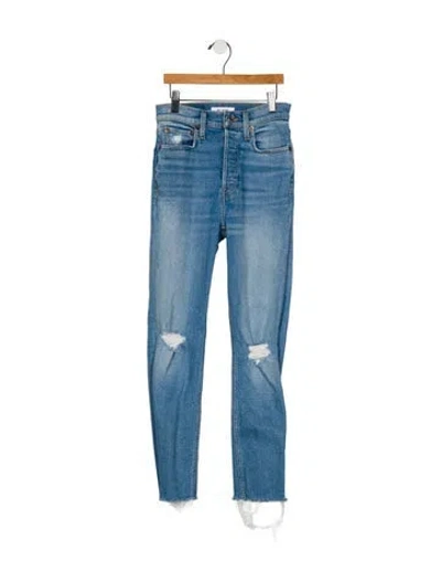 Pre-owned Re/done Mid-rise Skinny Leg Jeans In Blue