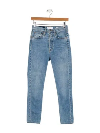 Pre-owned Re/done Mid-rise Skinny Leg Jeans In Blue