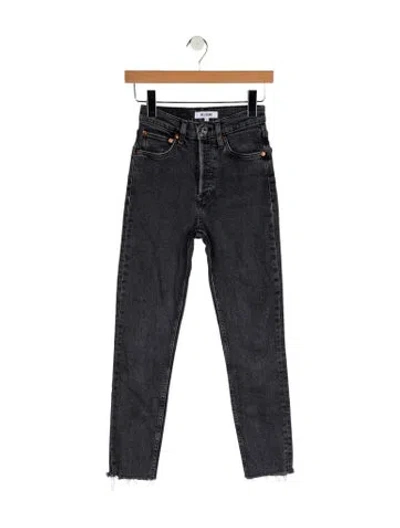 Pre-owned Re/done Mid-rise Skinny Leg Jeans In Blue