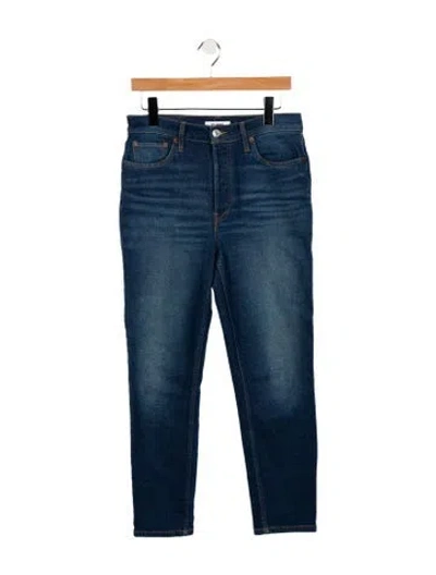 Pre-owned Re/done Mid-rise Skinny Leg Jeans In Blue