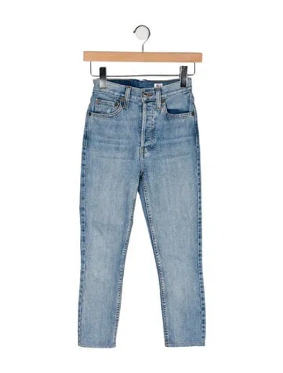 Pre-owned Re/done Mid-rise Skinny Leg Jeans In Blue