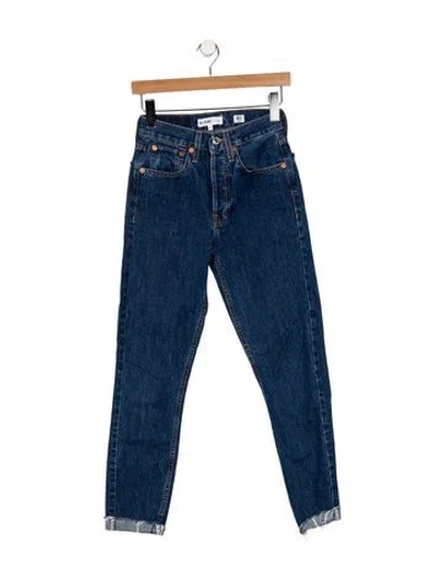 Pre-owned Re/done Mid-rise Skinny Leg Jeans In Blue