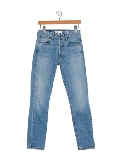 Pre-owned Re/done Mid-rise Skinny Leg Jeans In Blue