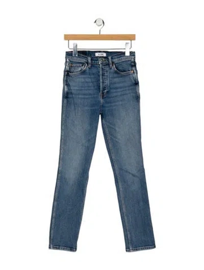 Pre-owned Re/done Mid-rise Skinny Leg Jeans In Blue