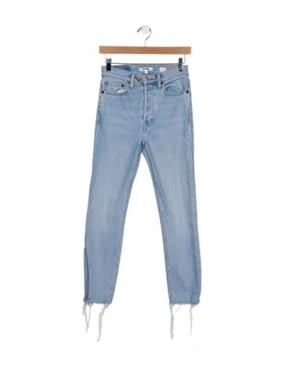 Pre-owned Re/done Mid-rise Skinny Leg Jeans In Blue