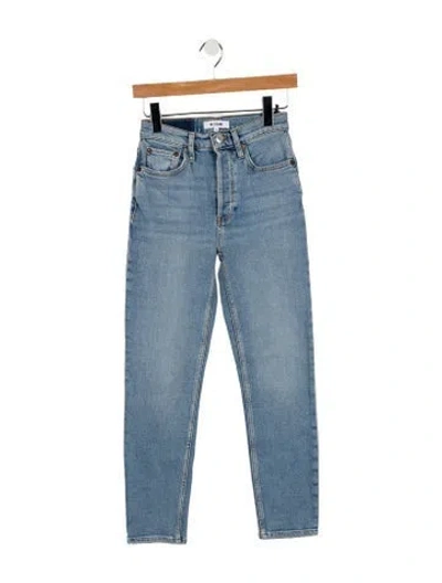 Pre-owned Re/done Mid-rise Skinny Leg Jeans In Blue