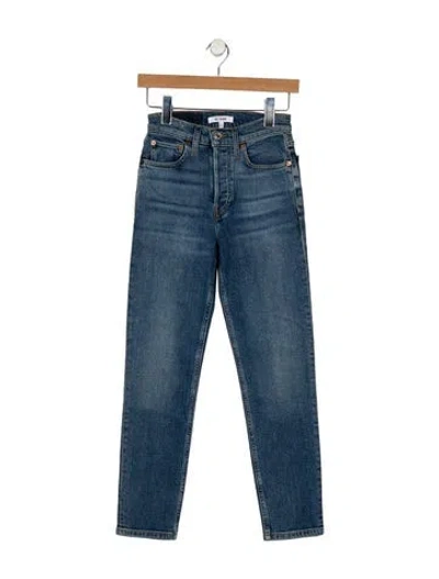 Pre-owned Re/done Mid-rise Skinny Leg Jeans In Blue