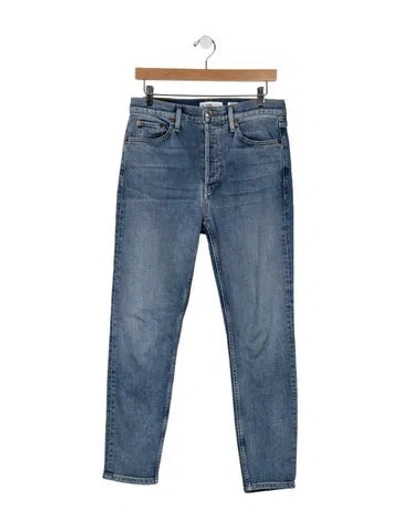 Pre-owned Re/done Mid-rise Skinny Leg Jeans In Blue