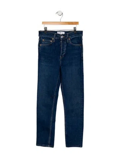 Pre-owned Re/done Mid-rise Skinny Leg Jeans In Blue