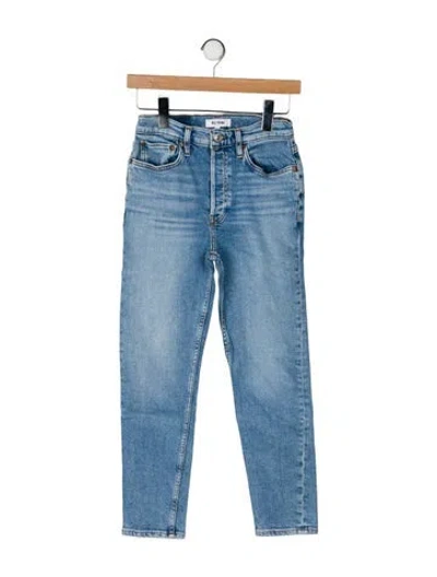 Pre-owned Re/done Mid-rise Skinny Leg Jeans In Blue