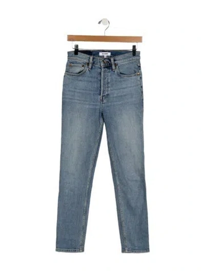 Pre-owned Re/done Mid-rise Skinny Leg Jeans In Blue