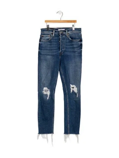 Pre-owned Re/done Mid-rise Skinny Leg Jeans In Blue