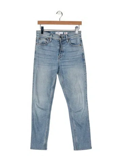Pre-owned Re/done Mid-rise Skinny Leg Jeans In Blue