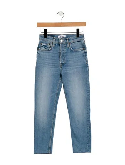 Pre-owned Re/done Mid-rise Skinny Leg Jeans In Blue